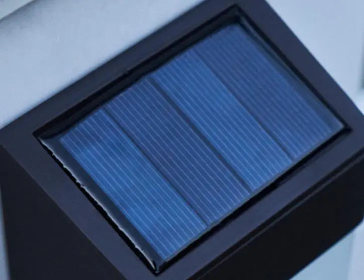 Solar Square Frosted Glass Waterproof Outdoor LED Wall Sconce Lamp Cuvalon