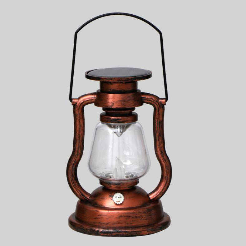 Solar Retro Kerosene Lamp Horse Lamp LED Outdoor Garden Patio Decoration Portable Flame Candle Light Cuvalon