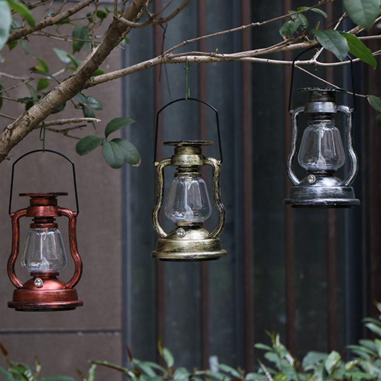 Solar Retro Kerosene Lamp Horse Lamp LED Outdoor Garden Patio Decoration Portable Flame Candle Light Cuvalon