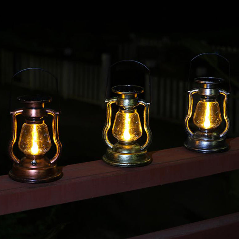 Solar Retro Kerosene Lamp Horse Lamp LED Outdoor Garden Patio Decoration Portable Flame Candle Light Cuvalon