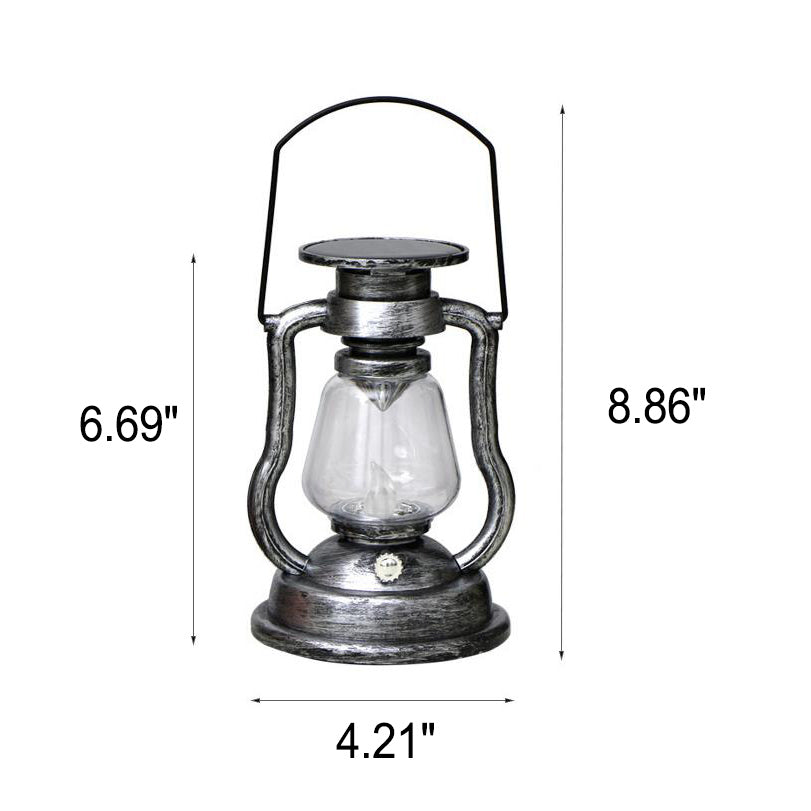 Solar Retro Kerosene Lamp Horse Lamp LED Outdoor Garden Patio Decoration Portable Flame Candle Light Cuvalon