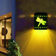 Retro Solar Square Box Aged Iron LED Outdoor Fence Wall Sconce Lamp Cuvalon