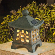 Solar House Pagoda Resin Outdoor Lawn Decorative Landscape Light Cuvalon