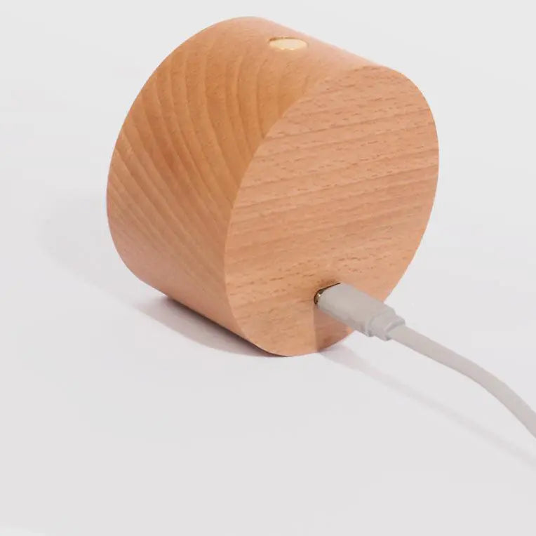 Simple Wooden USB Rechargeable Touch Magnetic LED Night Light Wall Sconce Lamp Cuvalon