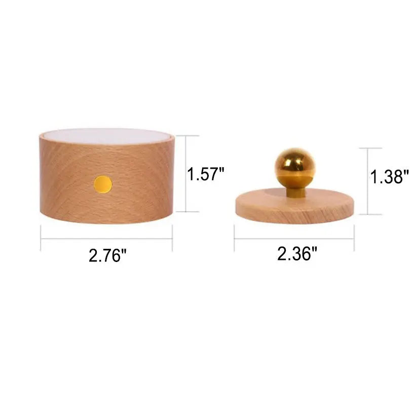 Simple Wooden USB Rechargeable Touch Magnetic LED Night Light Wall Sconce Lamp Cuvalon