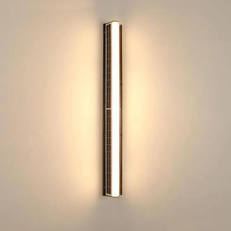 Modern Long Acrylic Solar LED Waterproof Outdoor Garden Wall Light Cuvalon