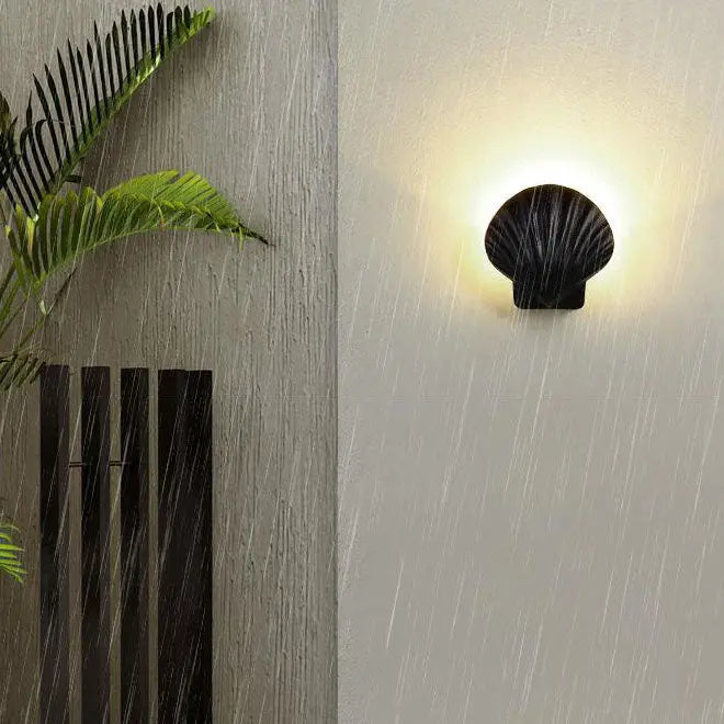 Outdoor Creative Shell Design Aluminum LED Waterproof Wall Sconce Lamp Cuvalon