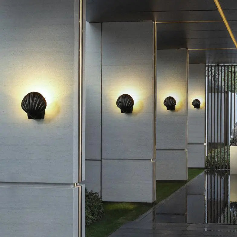 Outdoor Creative Shell Design Aluminum LED Waterproof Wall Sconce Lamp Cuvalon