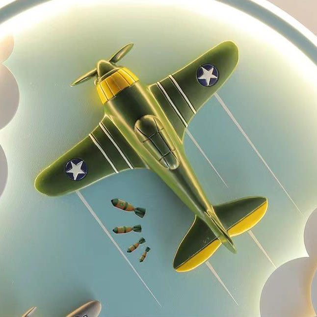 Modern Cartoon Resin Airplane Pegasus Acrylic Shade LED Kids Flush Mount Ceiling Light Cuvalon