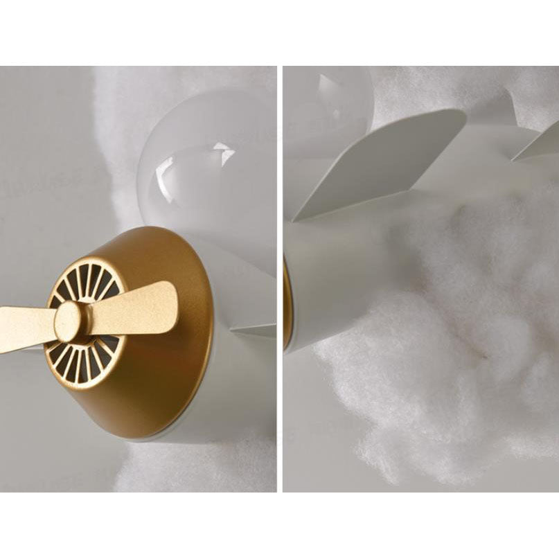 Modern Creative Spray Airplane Cotton 1/3/5-Light Kids Flush Mount Ceiling Light Cuvalon