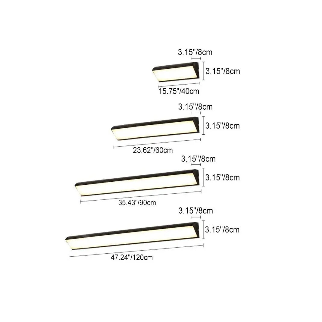 Modern Minimalist Aluminum Acrylic Waterproof Long Outdoor Indoor LED Wall Sconce Lamp Cuvalon