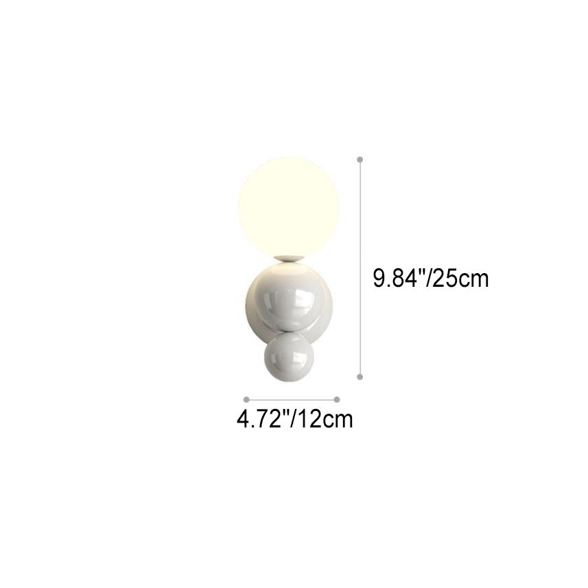 Modern Cream Style Children's Wrought Iron Sphere 1-Light Wall Sconce Lamp Cuvalon