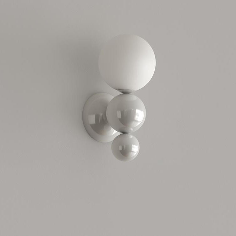 Modern Cream Style Children's Wrought Iron Sphere 1-Light Wall Sconce Lamp Cuvalon