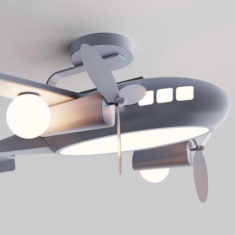 Nordic Creative Kids Cartoon Wrought Iron Airplane LED Pendant Light Cuvalon