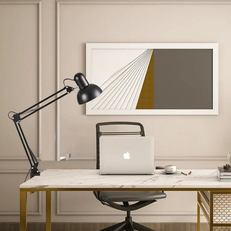Modern Minimalist Retractable Long Arm Clip Iron ABS 1-Light Table Lamp For Bedroom Cuvalon