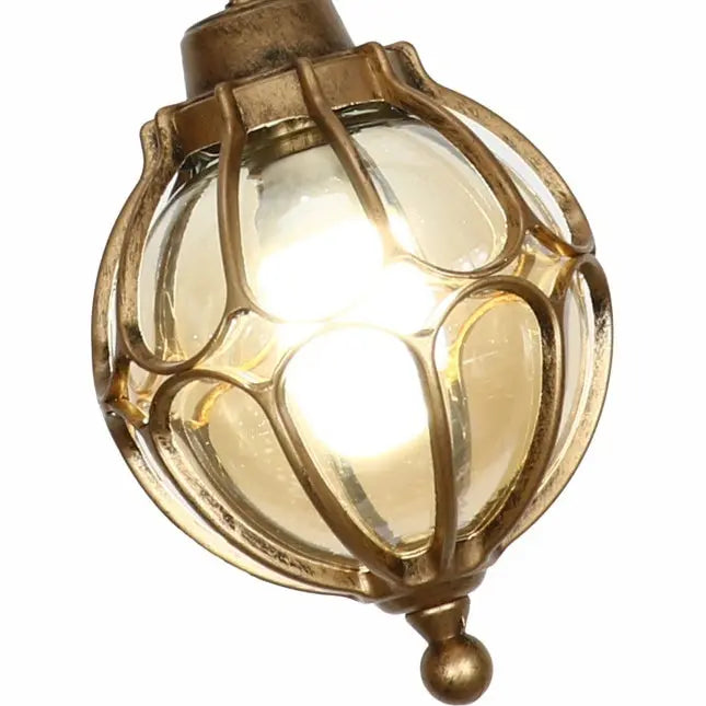 Traditional European Waterproof Aluminum Iron Glass Ball 1-Light Pendant Light For Outdoor Patio Cuvalon