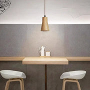 Simple Wooden Cylindrical 1-Light Small Pendant Light Cuvalon