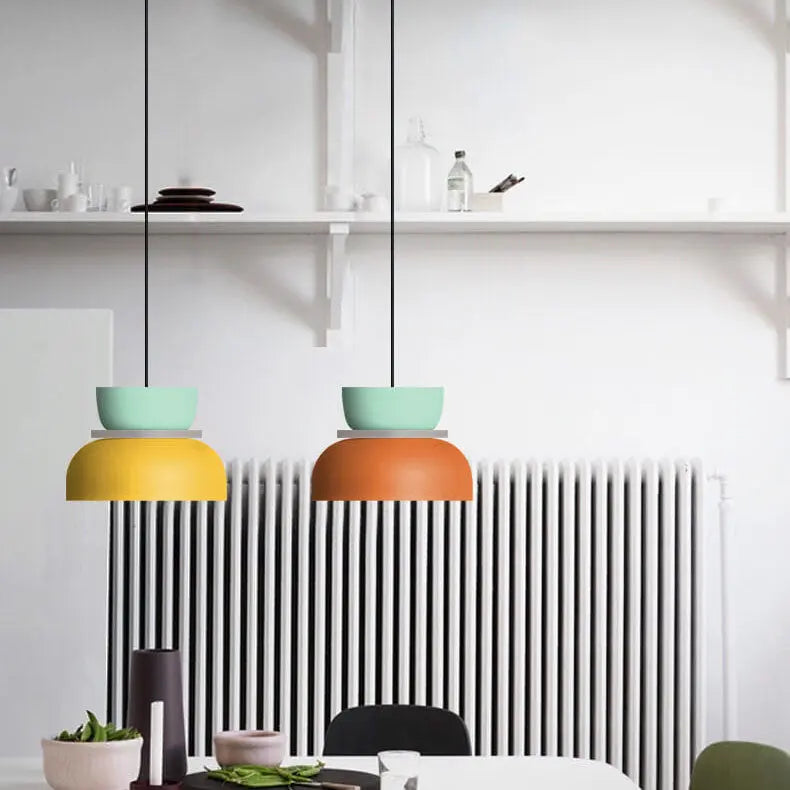Nordic Colorful Macaron 1-Light LED Pendant Light Cuvalon