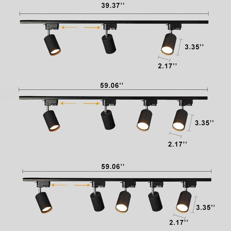 Modern Tubular Track Lighting 3/4/5 Light LED Flush Mount Lighting Cuvalon