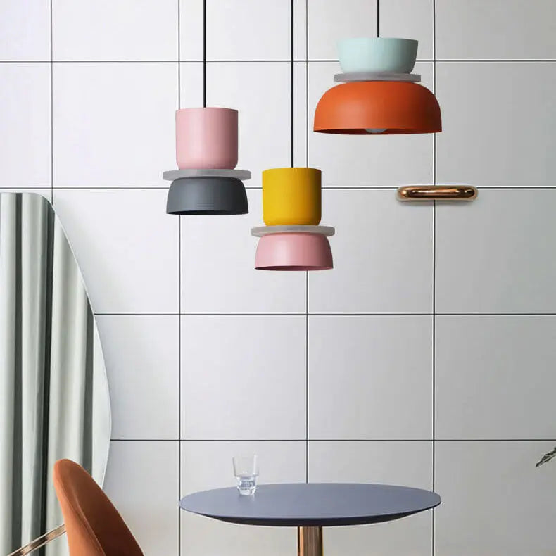 Nordic Colorful Macaron 1-Light LED Pendant Light Cuvalon
