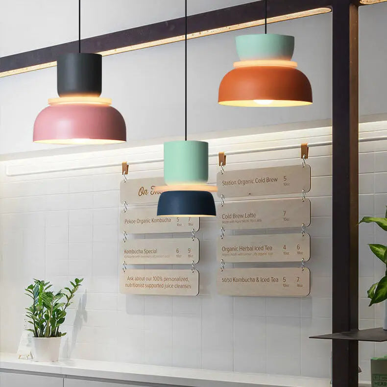 Nordic Colorful Macaron 1-Light LED Pendant Light Cuvalon