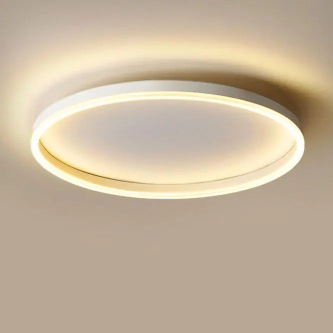 Nordic Minimalist Circle Ring Iron Acrylic LED Flush Mount Ceiling Light Cuvalon