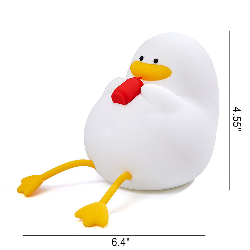 Creative Cartoon Silicone Duck Pat  LED Night Light Table Lamp Cuvalon