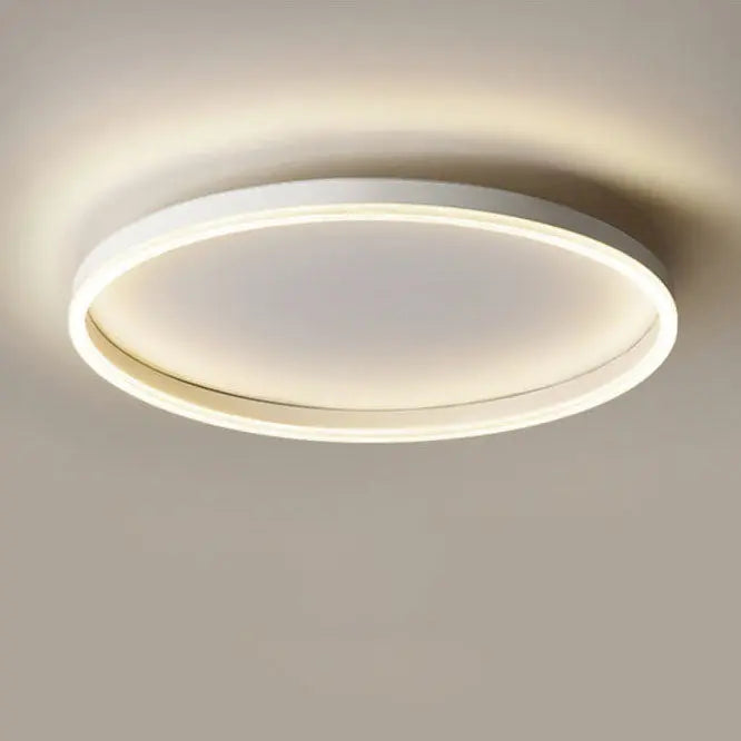 Nordic Minimalist Circle Ring Iron Acrylic LED Flush Mount Ceiling Light Cuvalon
