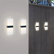 Courtyard Waterproof Acrylic LED Solar Wall Sconce Lamp Outdoor Light Cuvalon