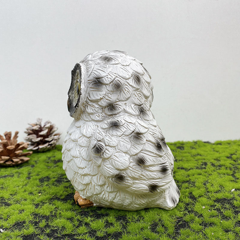 Solar Modern Creative Resin Owl Decoration LED Outdoor Landscape Light Cuvalon