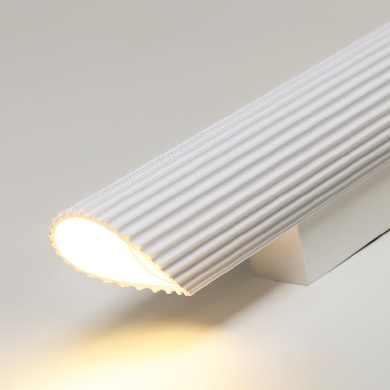 Modern Minimalist Cylinder Stripe Iron Aluminum LED Wall Sconce Lamp For Bedroom Cuvalon