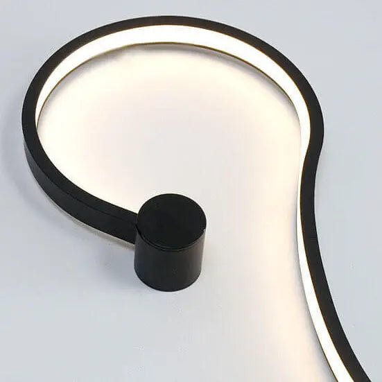 Modern Long Aluminum Snake Shaped 1-Light Curved LED Wall Sconce Lamp Cuvalon