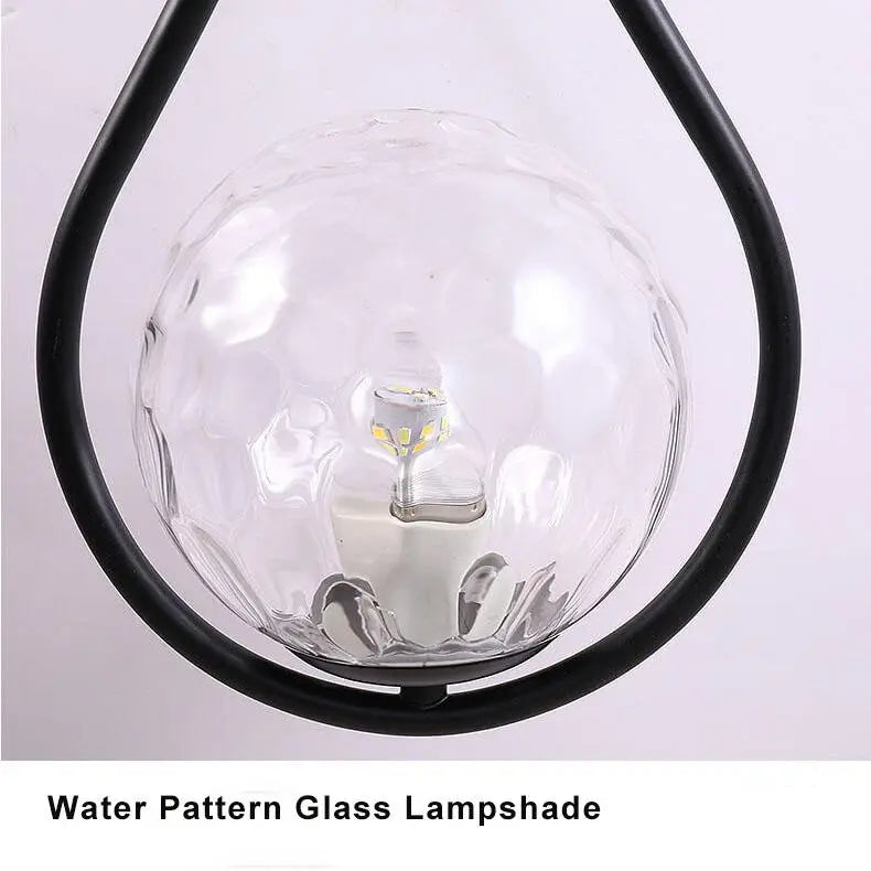 Modern 1-Light Globe Water Drop Shape Armed Sconce Lamp 2 Design Cuvalon