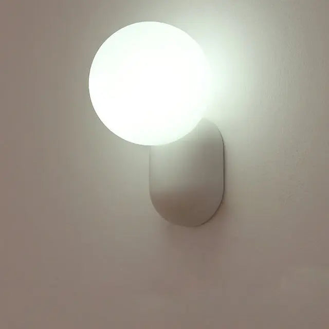 Macaron Cream Style Resin Glass Ball 1-Light Wall Sconce Lamp Cuvalon