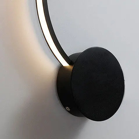 Modern Long Aluminum Snake Shaped 1-Light Curved LED Wall Sconce Lamp Cuvalon