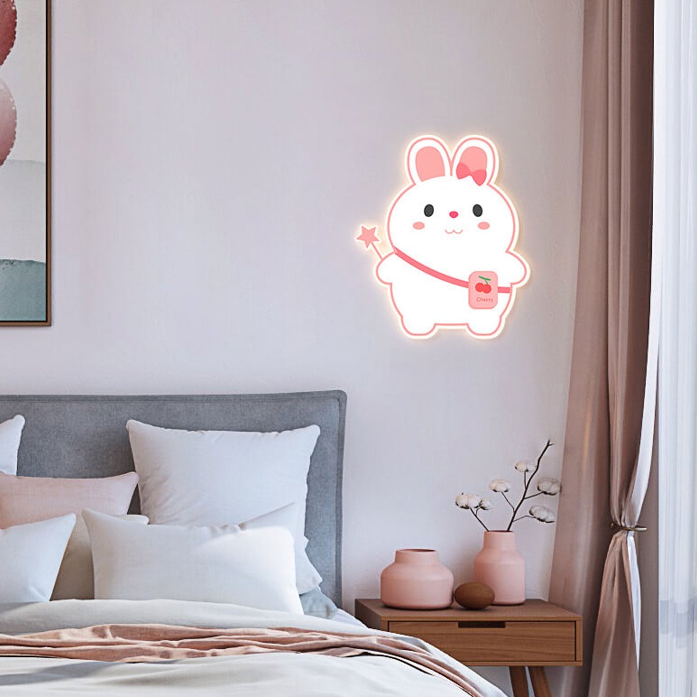 Creative Cartoon Rabbit Unicorn Kids LED Wall Sconce Lamp Cuvalon
