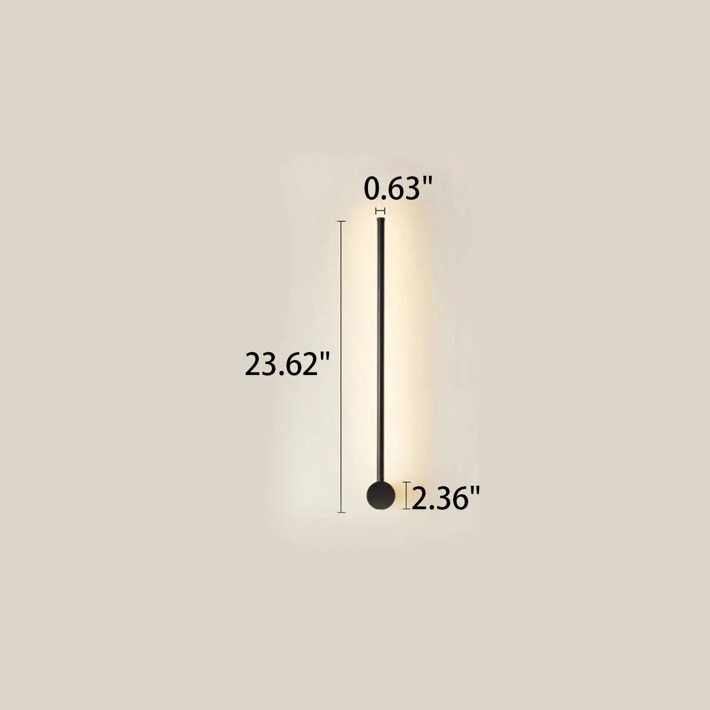 Minimalist Strip Aluminum LED Wall Sconce Lamp Cuvalon