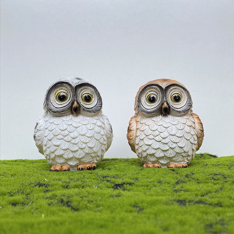 Solar Modern Creative Resin Owl Decoration LED Outdoor Landscape Light Cuvalon