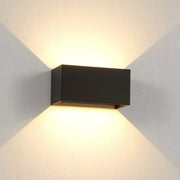 Modern Outdoor Waterproof Rectangular LED Up and Down Illuminated Outdoor Wall Sconce Lamp Cuvalon