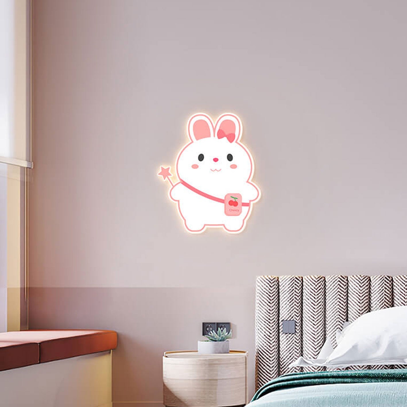 Creative Cartoon Rabbit Unicorn Kids LED Wall Sconce Lamp Cuvalon