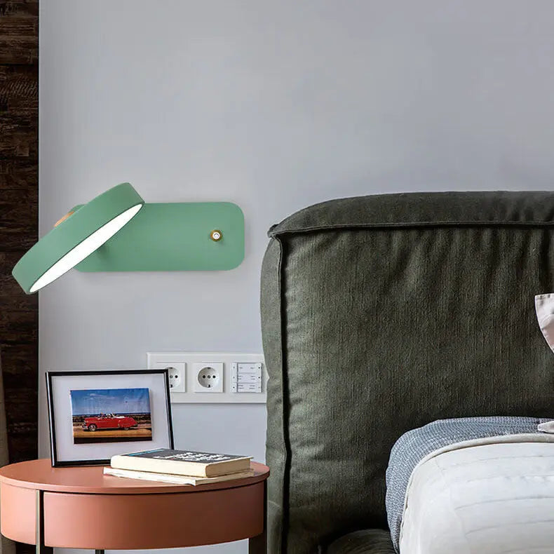 Nordic Simple Round Rotatable Switch LED Reading Wall Sconce Lamp Cuvalon