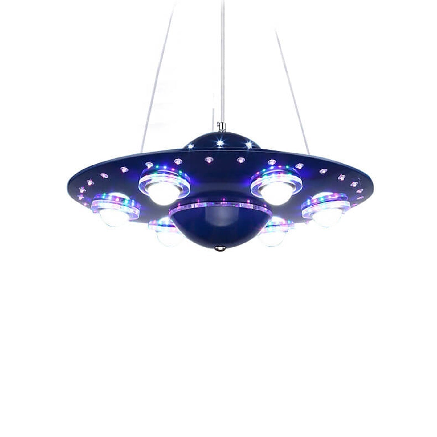 Creative Cartoon UFO Flying Saucer LED Kids Chandelier Cuvalon