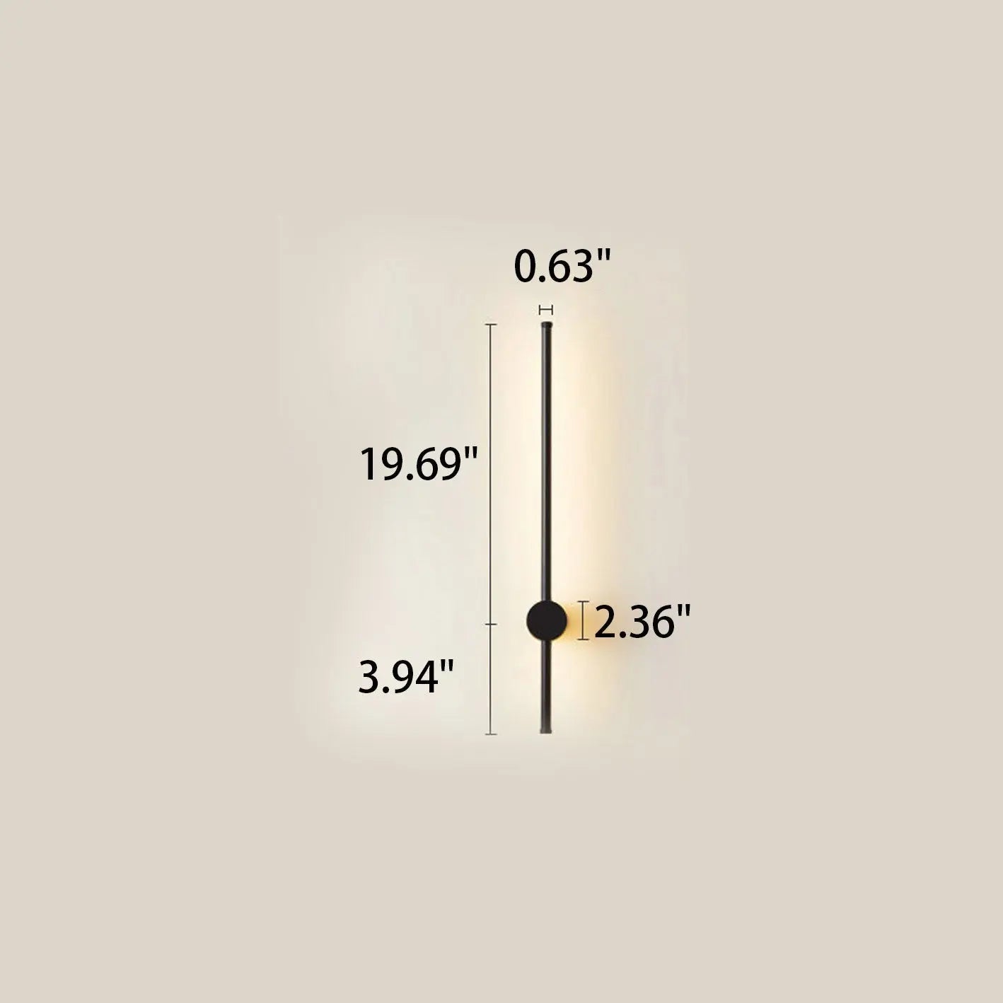 Minimalist Strip Aluminum LED Wall Sconce Lamp Cuvalon