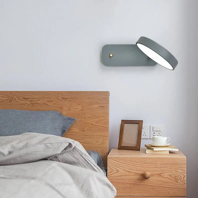 Nordic Simple Round Rotatable Switch LED Reading Wall Sconce Lamp Cuvalon