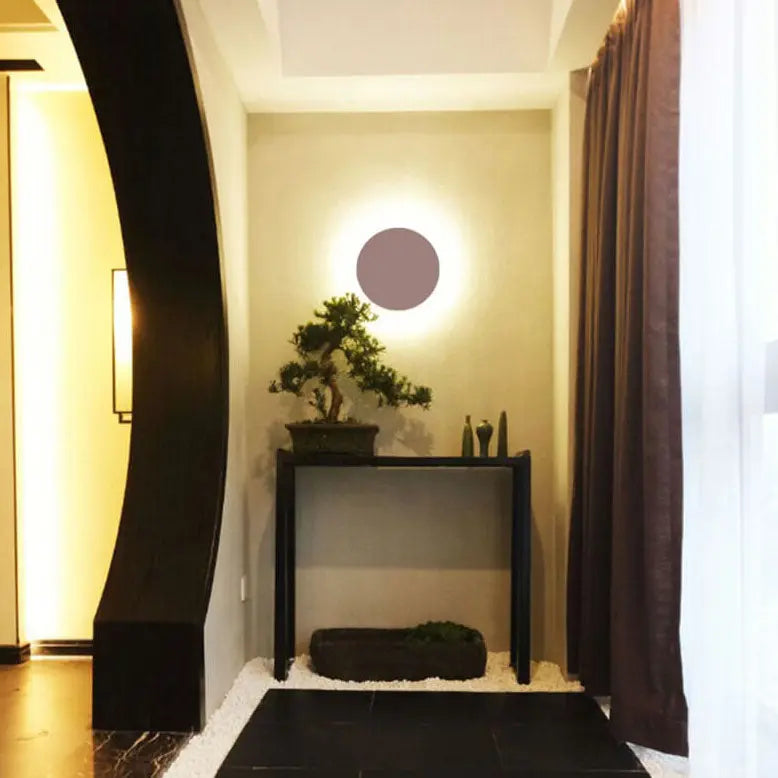 Modern Minimalist Colorful Round Iron LED Wall Sconce Lamp Cuvalon