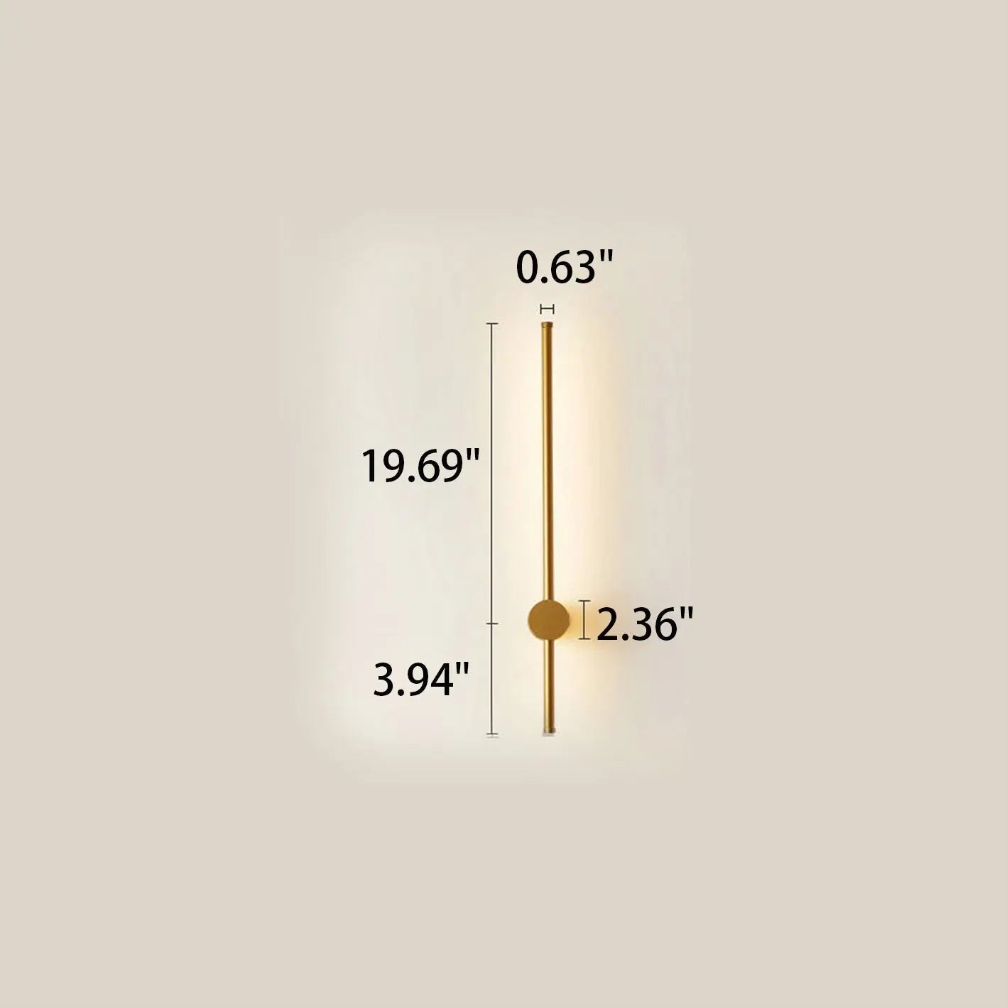 Minimalist Strip Aluminum LED Wall Sconce Lamp Cuvalon