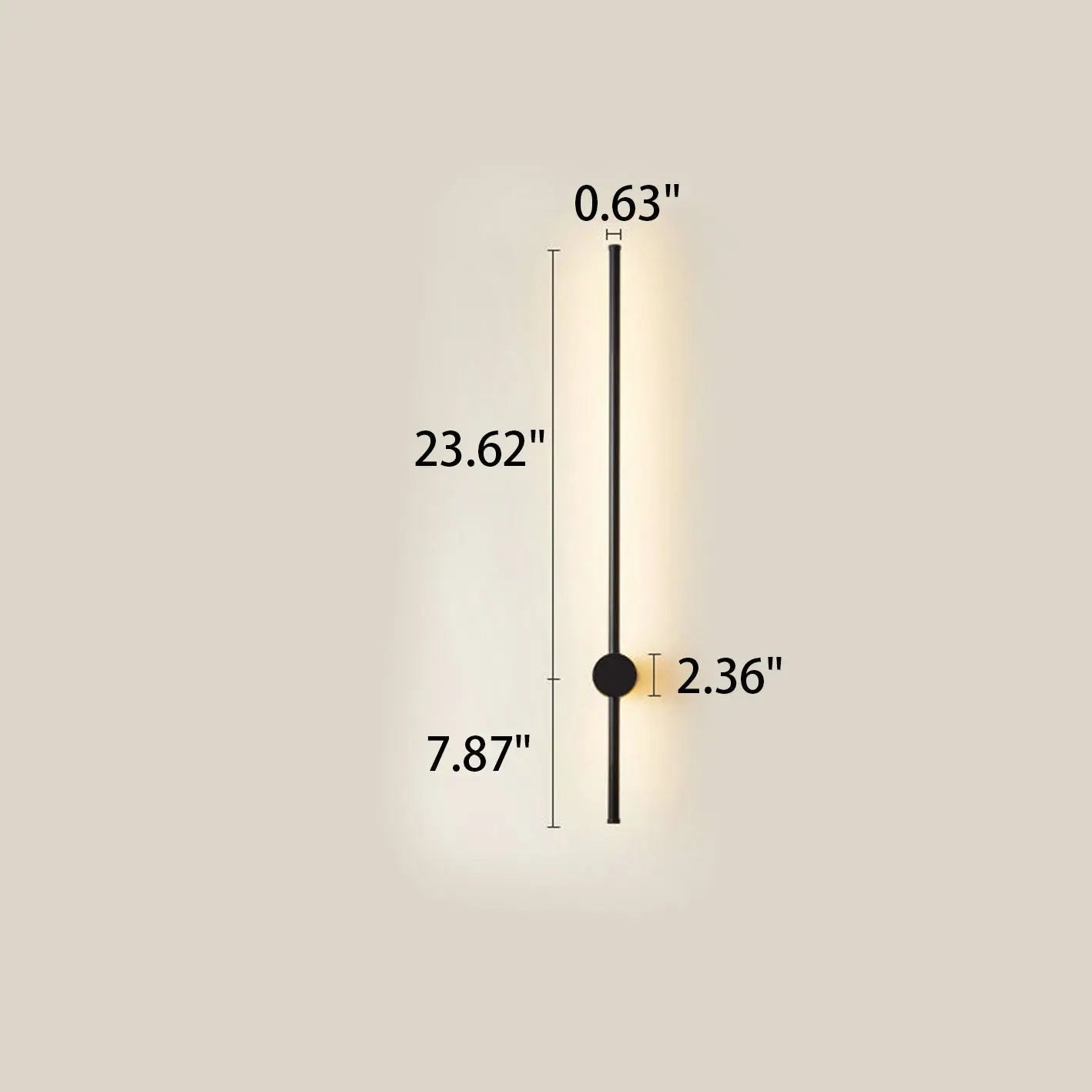 Minimalist Strip Aluminum LED Wall Sconce Lamp Cuvalon