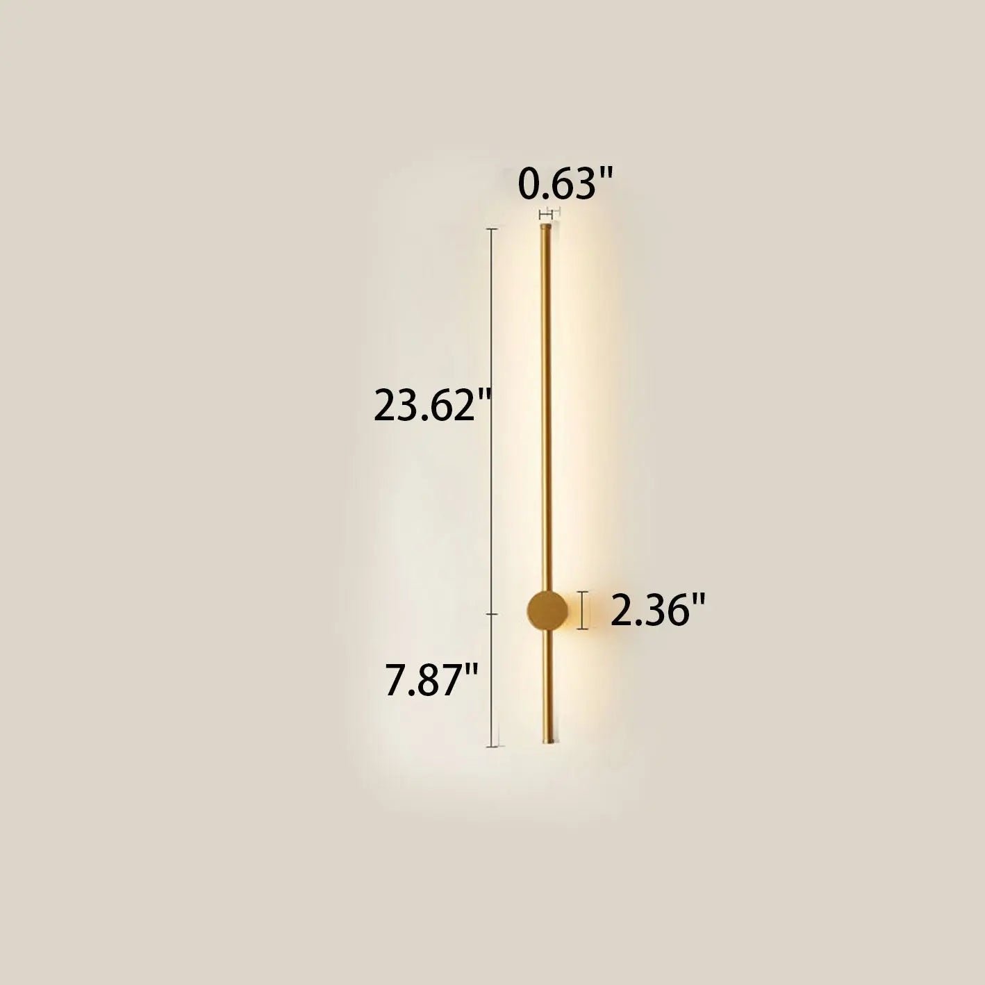 Minimalist Strip Aluminum LED Wall Sconce Lamp Cuvalon