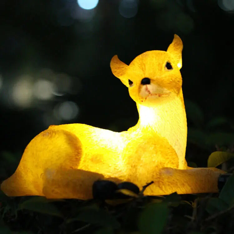 Resin Solar Creative Animal Shape Waterproof LED Garden Lawn Landscape Light Cuvalon