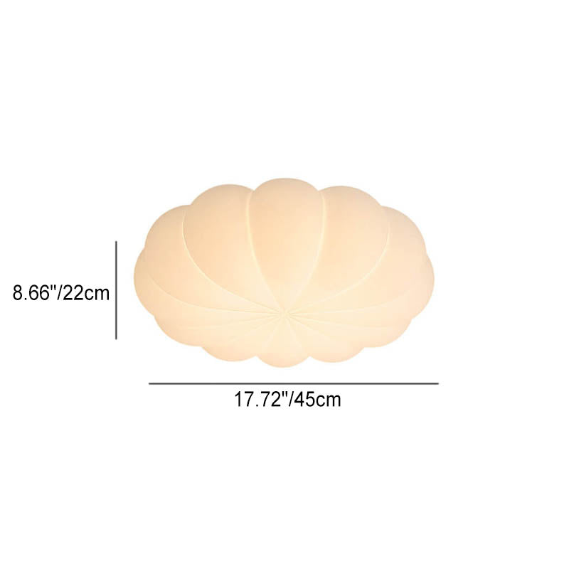 Contemporary Nordic PE Shade Kid's Flowers LED Flush Mount Ceiling Light For Bedroom Cuvalon